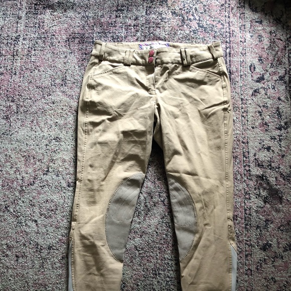 Tredstep Pants - Tredstep Symphony Rosa Euroseat Front Zip Breeches Tredstep Pants - Tredstep Symphony Rosa Euroseat Front Zip Breeches
